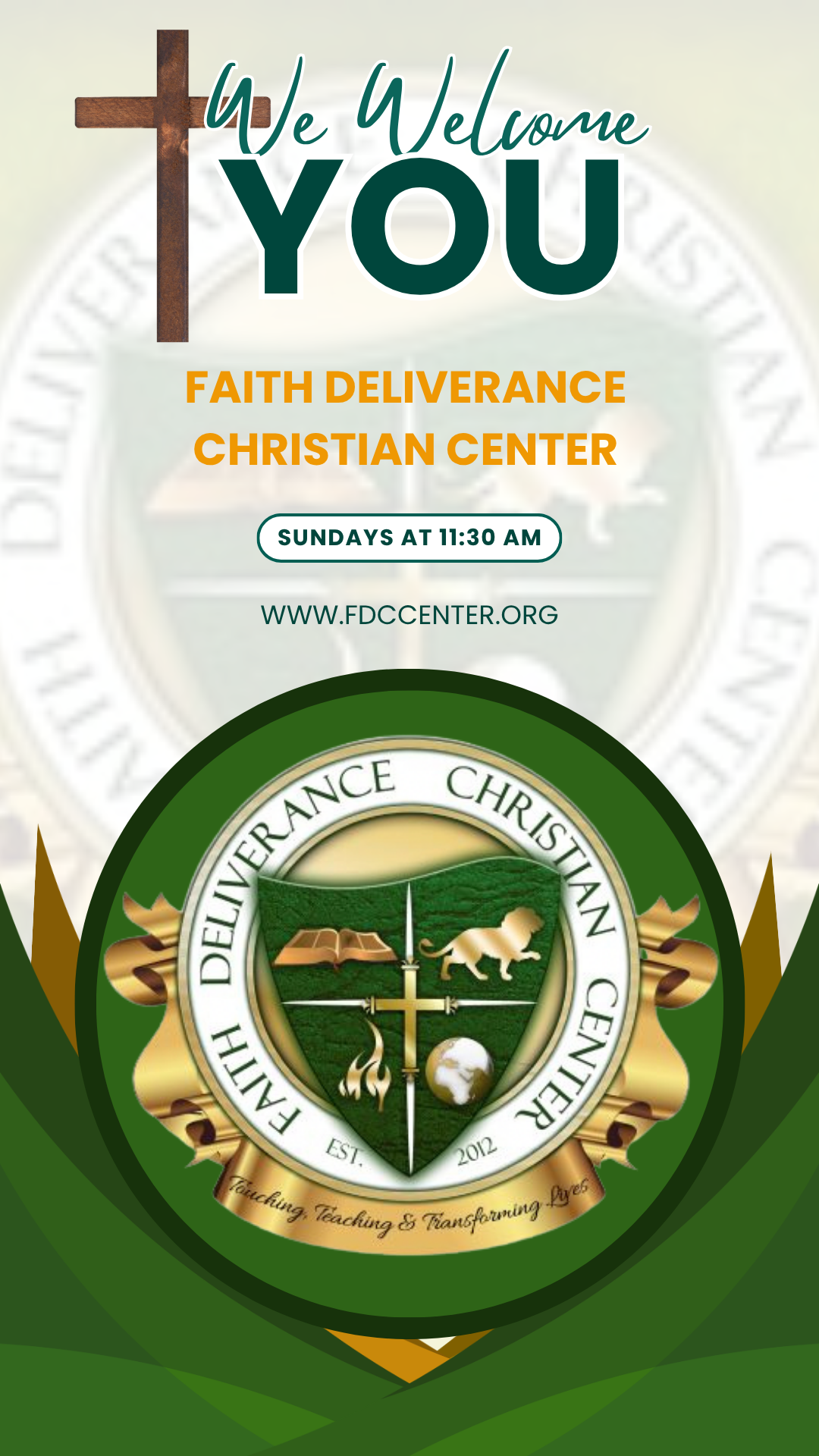 Faith Deliverance Christian Center — Welcome Banner