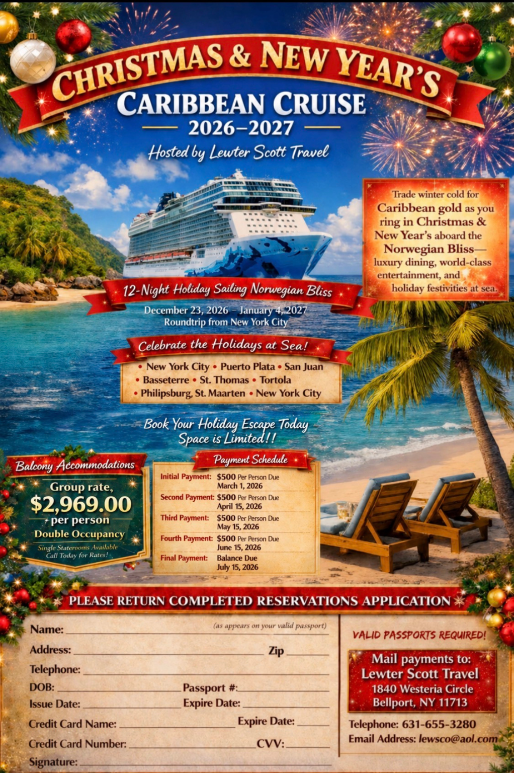 Christmas & New Year's Caribbean Cruise 2026–2027 — Lewter Scott Travel