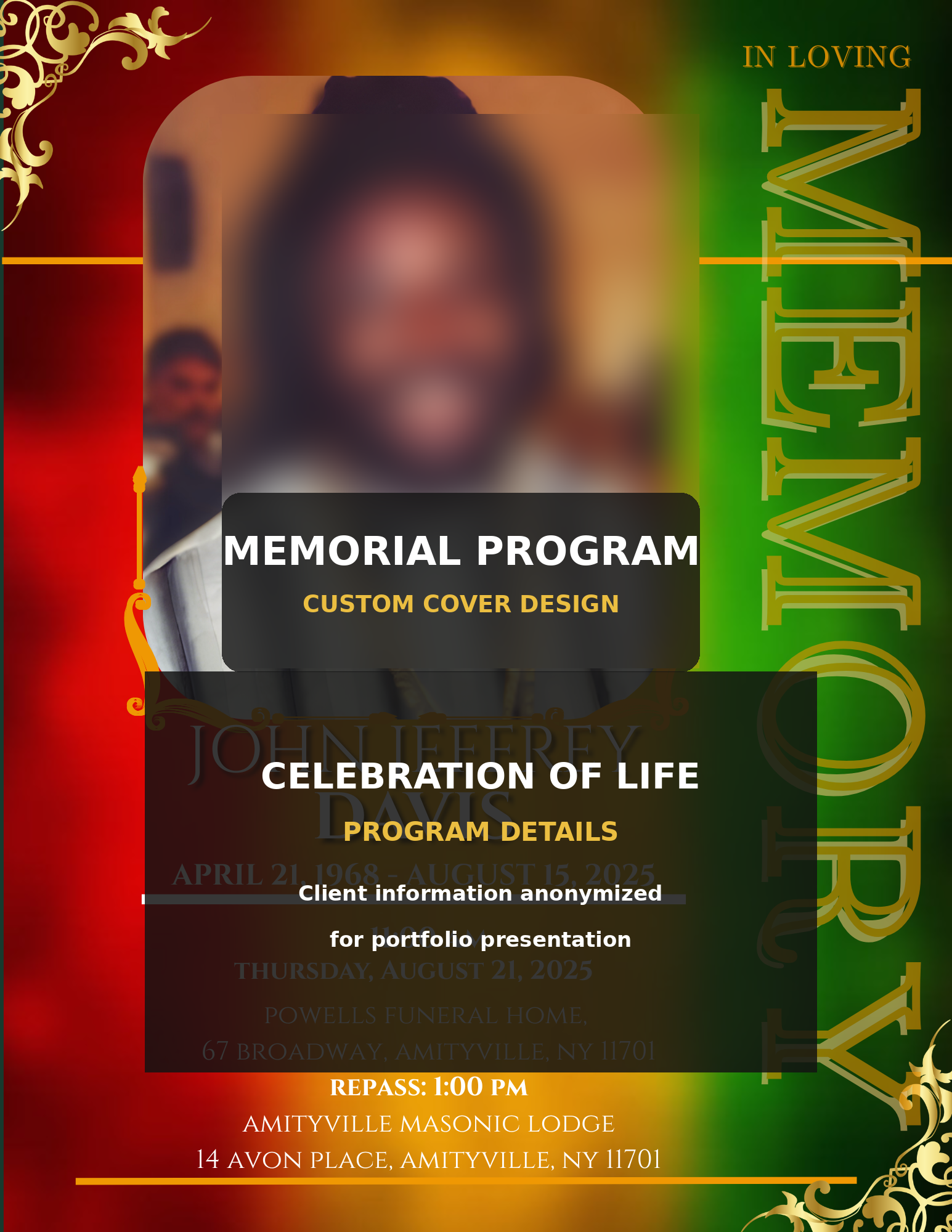 Celebration of Life Memorial Program
